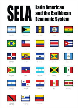 Latin American Economic System (sela), members flag