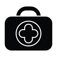 Obraz premium first aid kit icon, medicine vector, hospital illustration