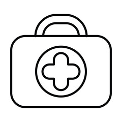 first aid kit icon, medicine vector, hospital illustration