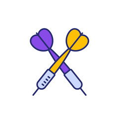 Dart icon on white with outline