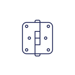 door hinge line icon on white