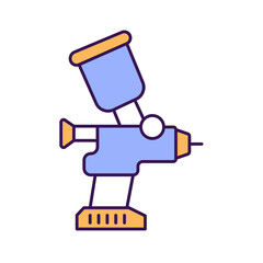 Spray gun Color Vector Icon which can easily modify

