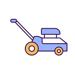 Gardening machine Color Vector Icon which can easily modify

