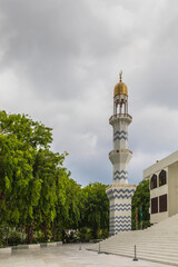 Obraz premium Minaret of a mosque in the Maldives