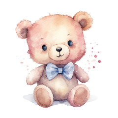 This adorable bear illustration is perfect for your next project! Created using AI and available in PNG format, this watercolor-style design is sure to add a touch of sweetness to any project. 