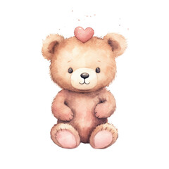 This adorable bear illustration is perfect for your next project! Created using AI and available in PNG format, this watercolor-style design is sure to add a touch of sweetness to any project. 