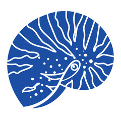 Sea shell sink silhouette. Ocean exotic underwater seashell conch aquatic mollusk, sea spiral snail, marine starfish collection. Tropical beach shells nature aquatic water flat design illustration