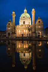 Karlskirche at dusk