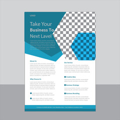 Corporate Business Flyer Template vector design, Flyer Template Geometric shape used for Business Flyer, Creative Corporate & Business Flyer.