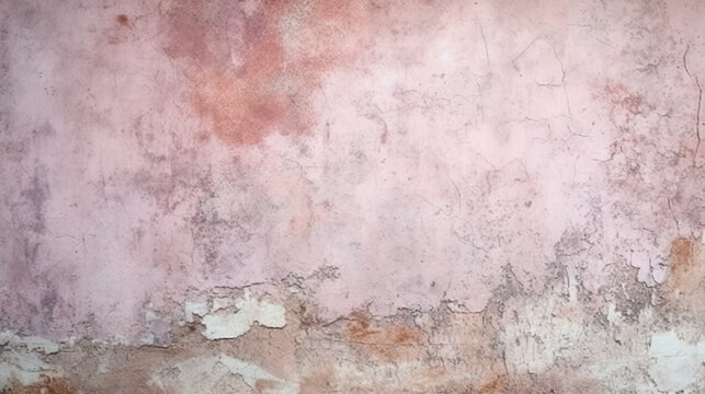 Pink gray cement concrete texture, grunge rough old stain gray background. AI generative