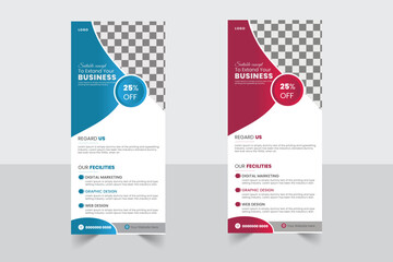 Corporate Business Rollup Banner Design Template.