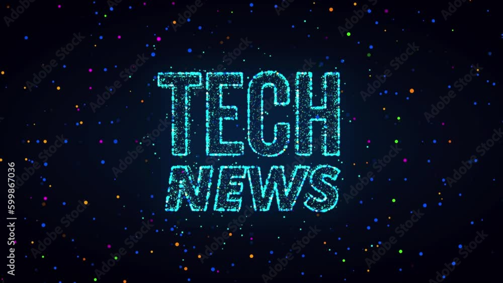Poster abstract futuristic blue colorful shiny 3d motion view tech news text lines effect with square dots 