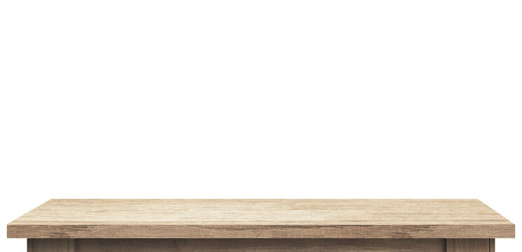 wooden kitchen tabletop mockup, islolated
