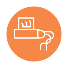 Tefillin line color icon. Isolated vector element.