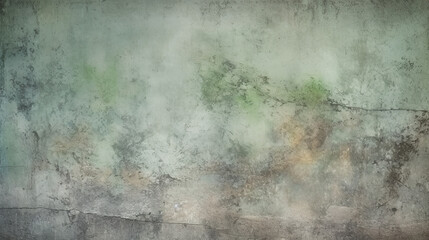 Obraz premium Green gray cement concrete texture, grunge rough old stain gray background, vintage backdrop studio design. AI generative