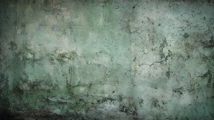 Green gray cement concrete texture, grunge rough old stain gray background, vintage backdrop studio design. AI generative