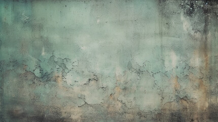 Green gray cement concrete texture, grunge rough old stain gray background, vintage backdrop studio design. AI generative