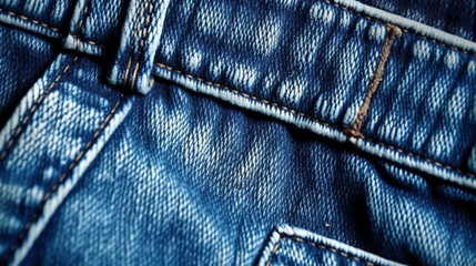 Blue white jean texture, rough blue jean background, vintage. AI generative