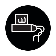 Tefillin line color icon. Isolated vector element.