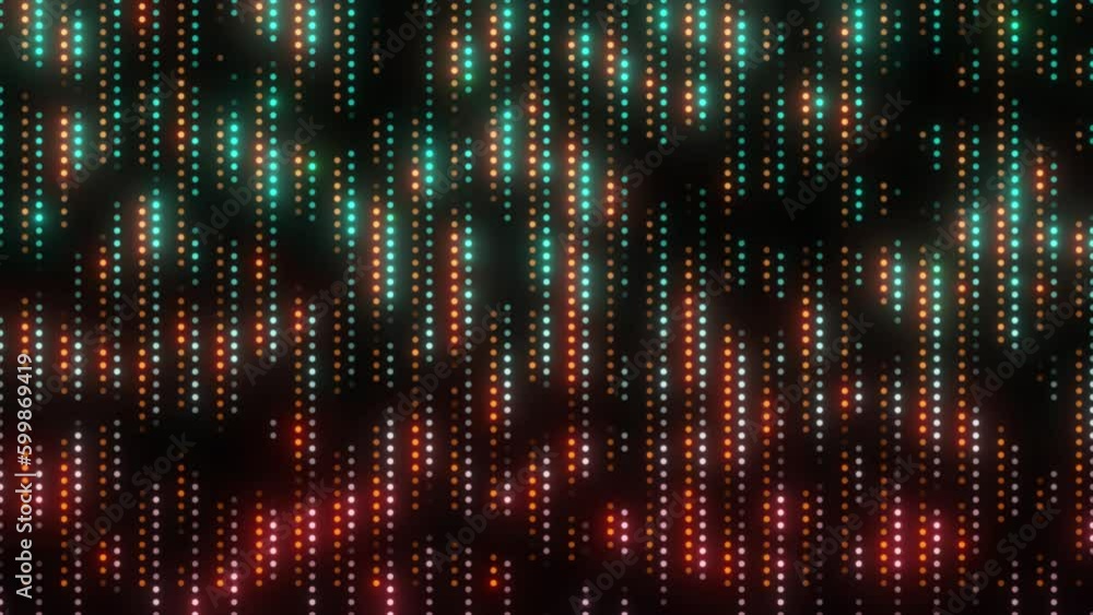 Aufkleber computer data dot animation blue and green small dot high tech background. futuristic glowing dot mo