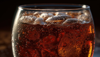 Refreshing Chill: Glass of Iced Beverage