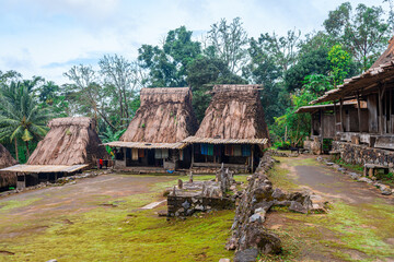Fototapeta na wymiar traditional village of flores island, indonesia