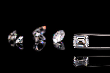 diamond on black background