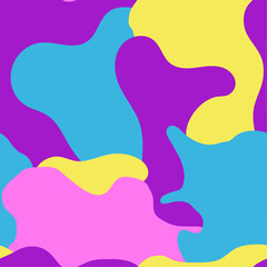 90s Fun Colorful Abstract Seamless Pattern