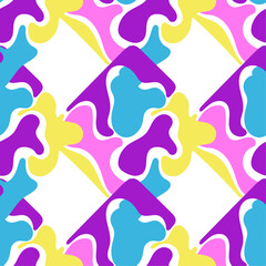Fun Colorful Abstract Seamless Pattern