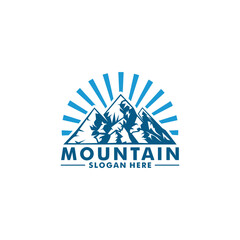 Mountain logo design vector template