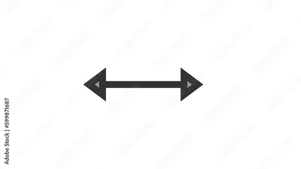 Poster resize cursor animated icon on white background