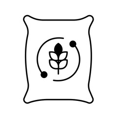 Wheat sack Color Vector Icon which can easily modify

