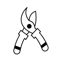 Plier tool Color Vector Icon which can easily modify

