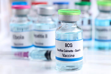 Bacillus Calmette Guerin vaccine in a vial, immunization and treatment of infection