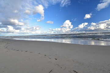 view of the beach in Jantar Baltic Sea