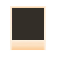 Instant photo Old photo frame. Vector illustration Isolated on white background