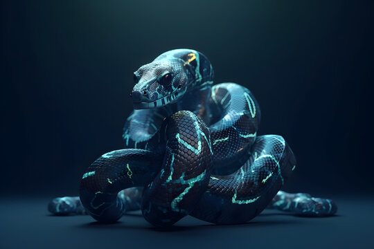 Amazing snake render , Created with Generative AI technology