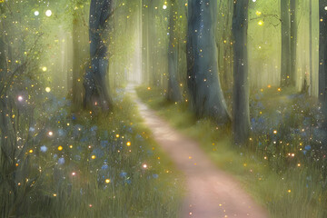 path in magical woods