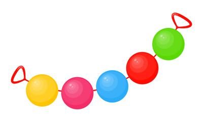 Baby hanging ball rattle. Newborn's theme cartoon design