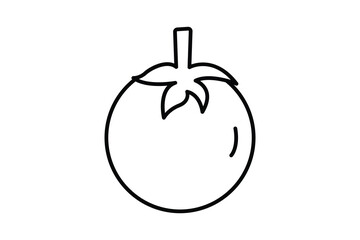 Apple icon. Line icon style. icon related to fruits. Simple vector design editable