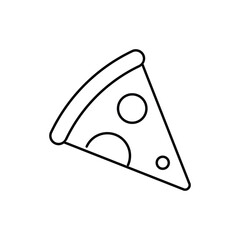 Pizza line icon. Vector illustration.