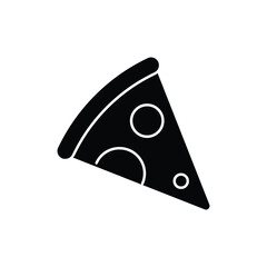 Pizza silhouette icon. Vector illustration. 