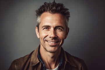 Fototapeta premium Portrait of a mature man. Generative AI