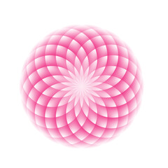 abstract pink sphere with shadow