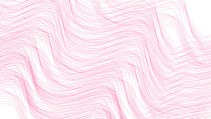 pink, wave lines on transparent background. Abstract vector pink wave melody lines on white background. Wave modern stream transparent background.	
