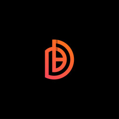 Modern colorful D/B letter logo design for your business