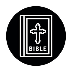 Obraz premium Holy Bible line color icon. Isolated vector element.