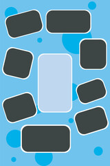 Photo collage frame. Scrapbook grid . photo collection vector illustration . background 