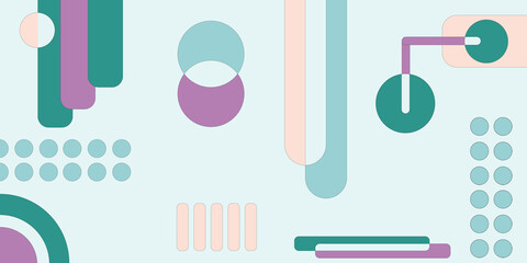 retro background with icons and shapes