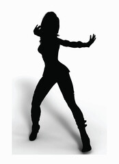 Fototapeta na wymiar silhouette of a girl